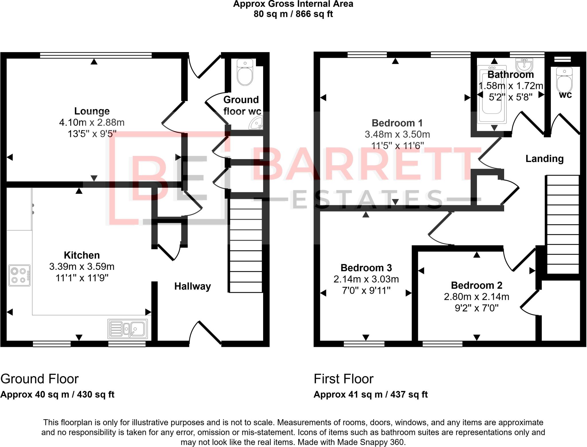 Hartford Close, Rayleigh, Essex, SS6 floorplan