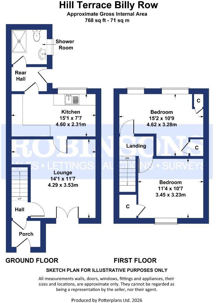 Hill Terrace, Billy Row, Crook floorplan