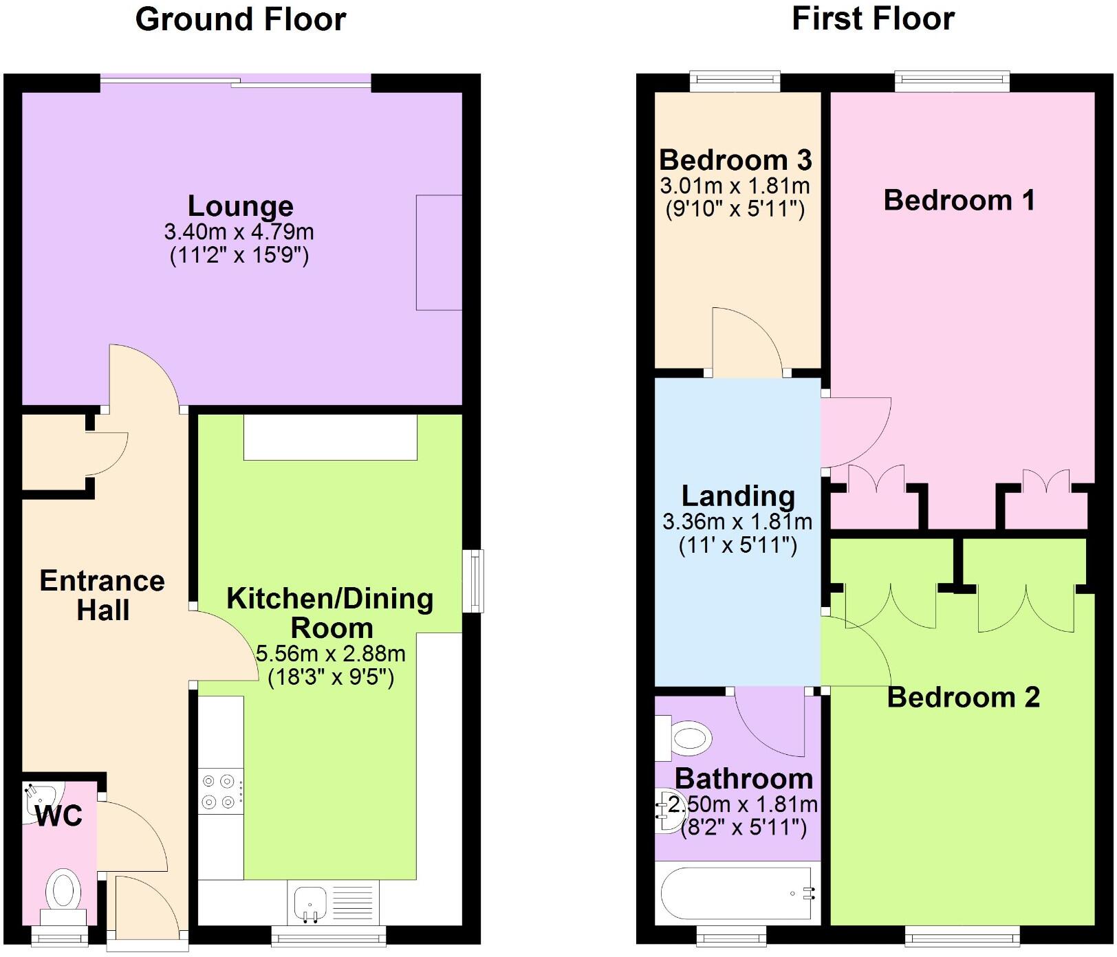 Fellowes Gardens, Fletton, Peterborough, Cambridgeshire, PE2 floorplan