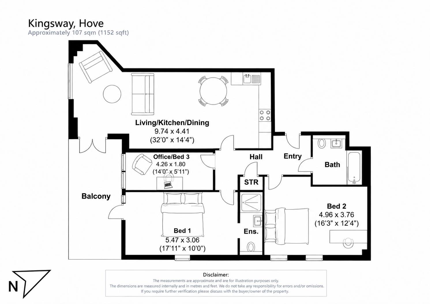 Kingsway, Hove floorplan