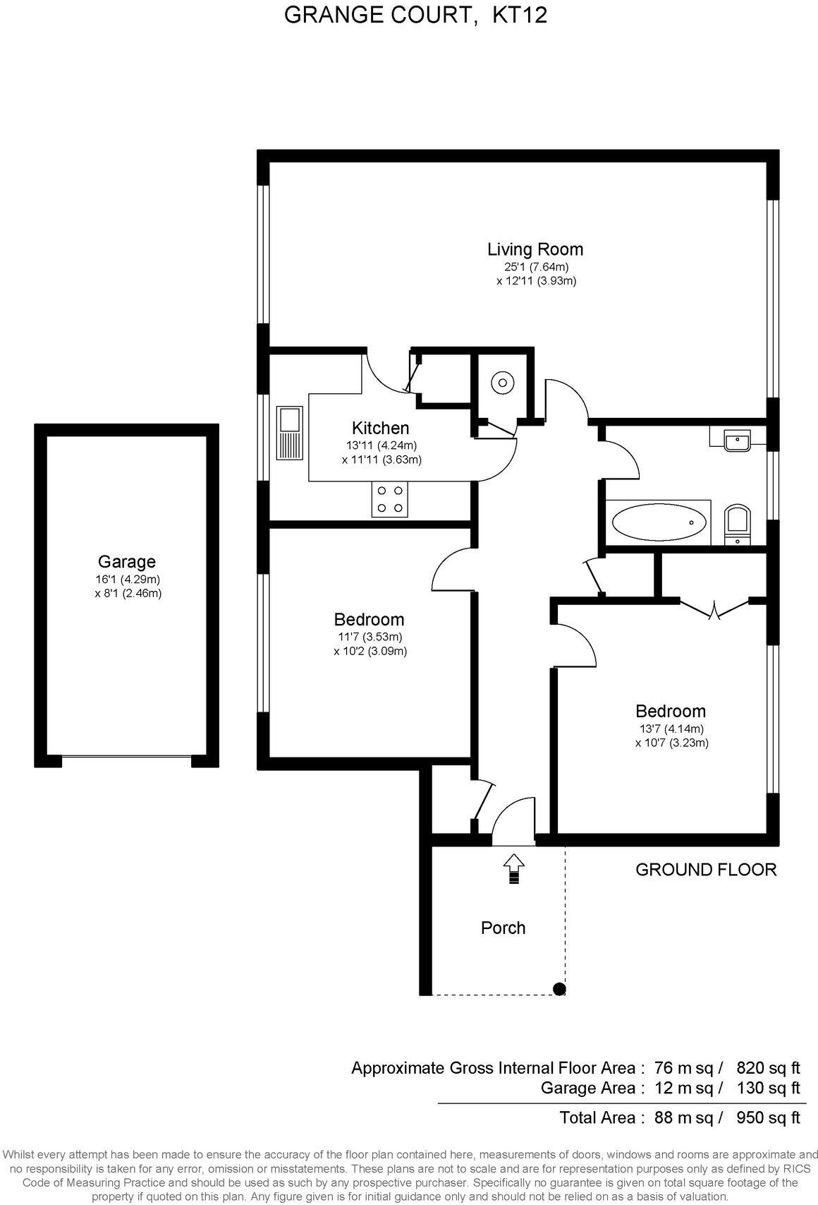 Grange Court, Walton-on-Thames, KT12 floorplan