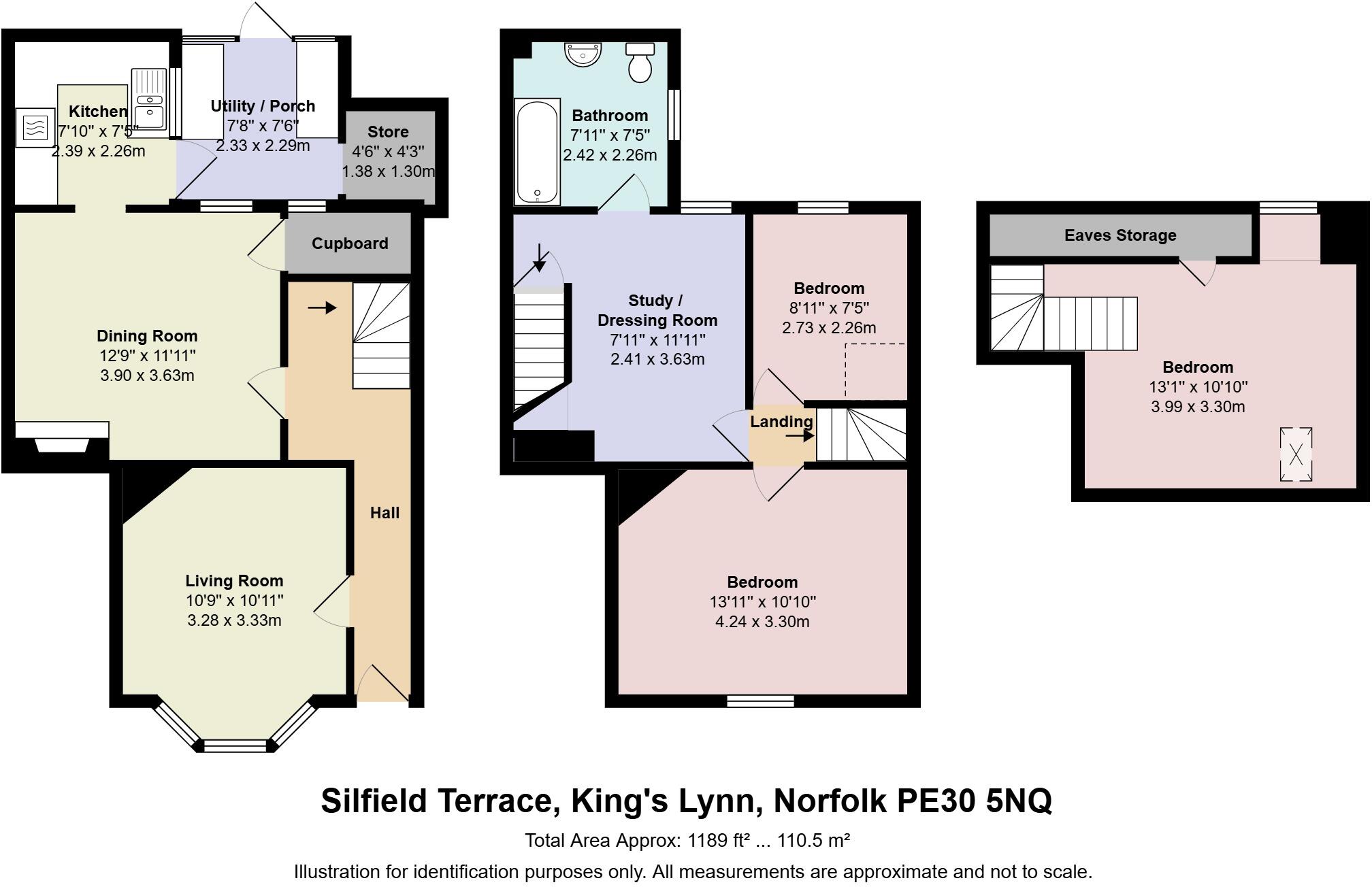 KING'S LYNN - Mid-Terrace House on private road in popular "Chase" Area floorplan