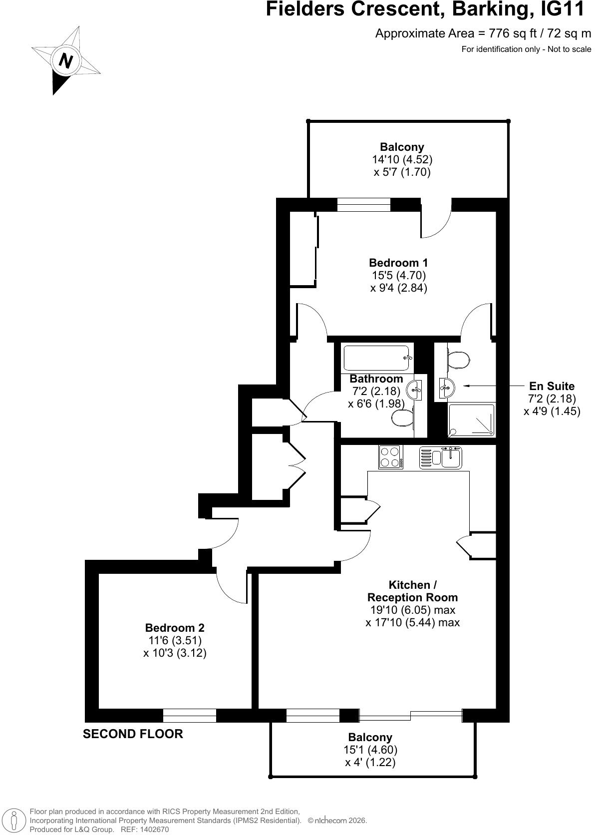 Rhodes Mansions, Barking IG11 0YG, Barking, IG11 0YG floorplan