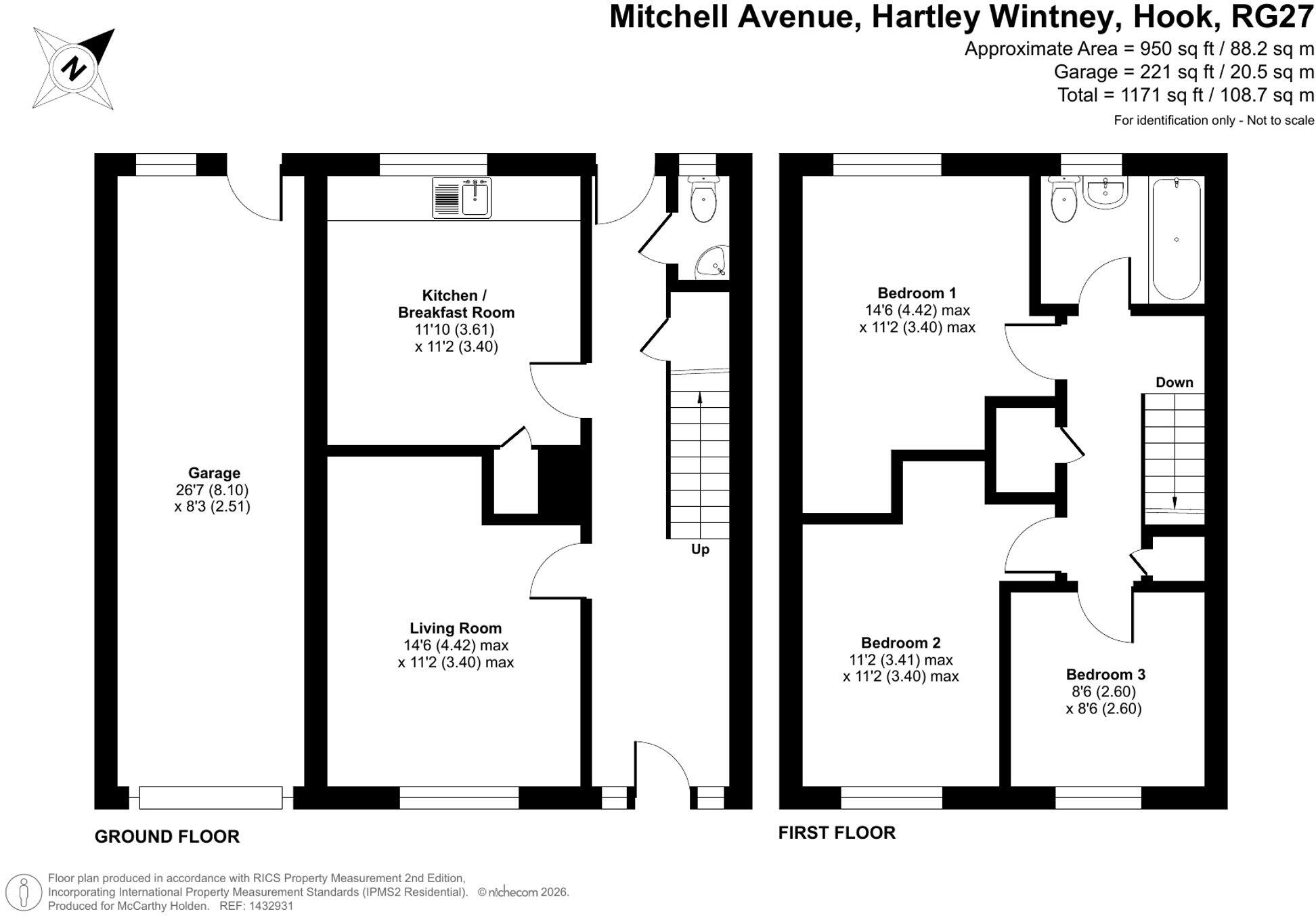 Mitchell Avenue, Hartley Wintney, RG27 floorplan