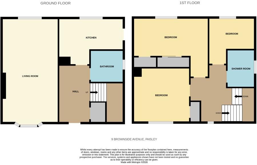 Brownside Ave, Paisley, Renfrewshire, PA2 floorplan