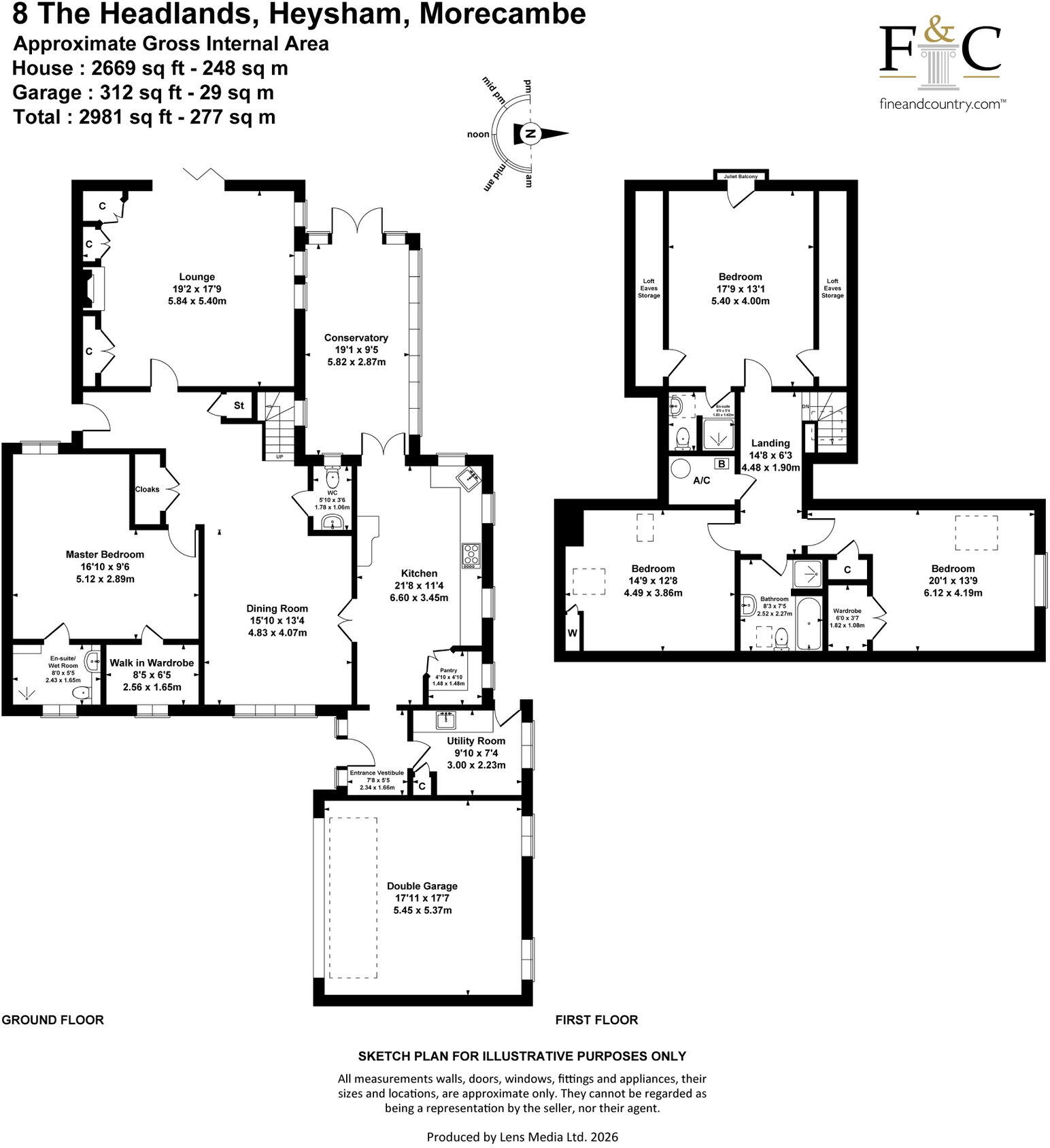 8 The Headlands, Heysham, Morecambe, LA3 2RX floorplan