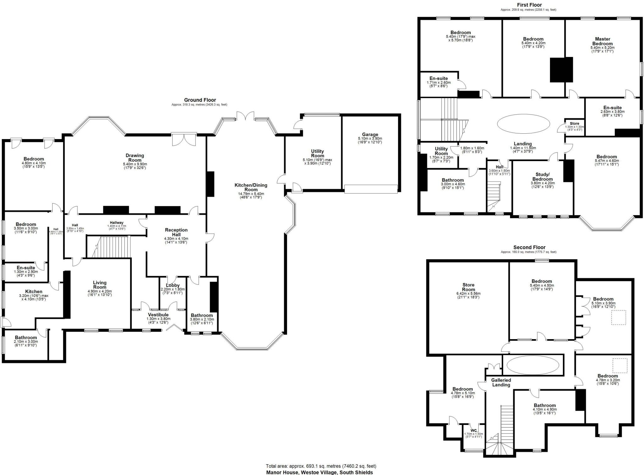 Manor House, Westoe Village, South Shields, Tyne & Wear floorplan