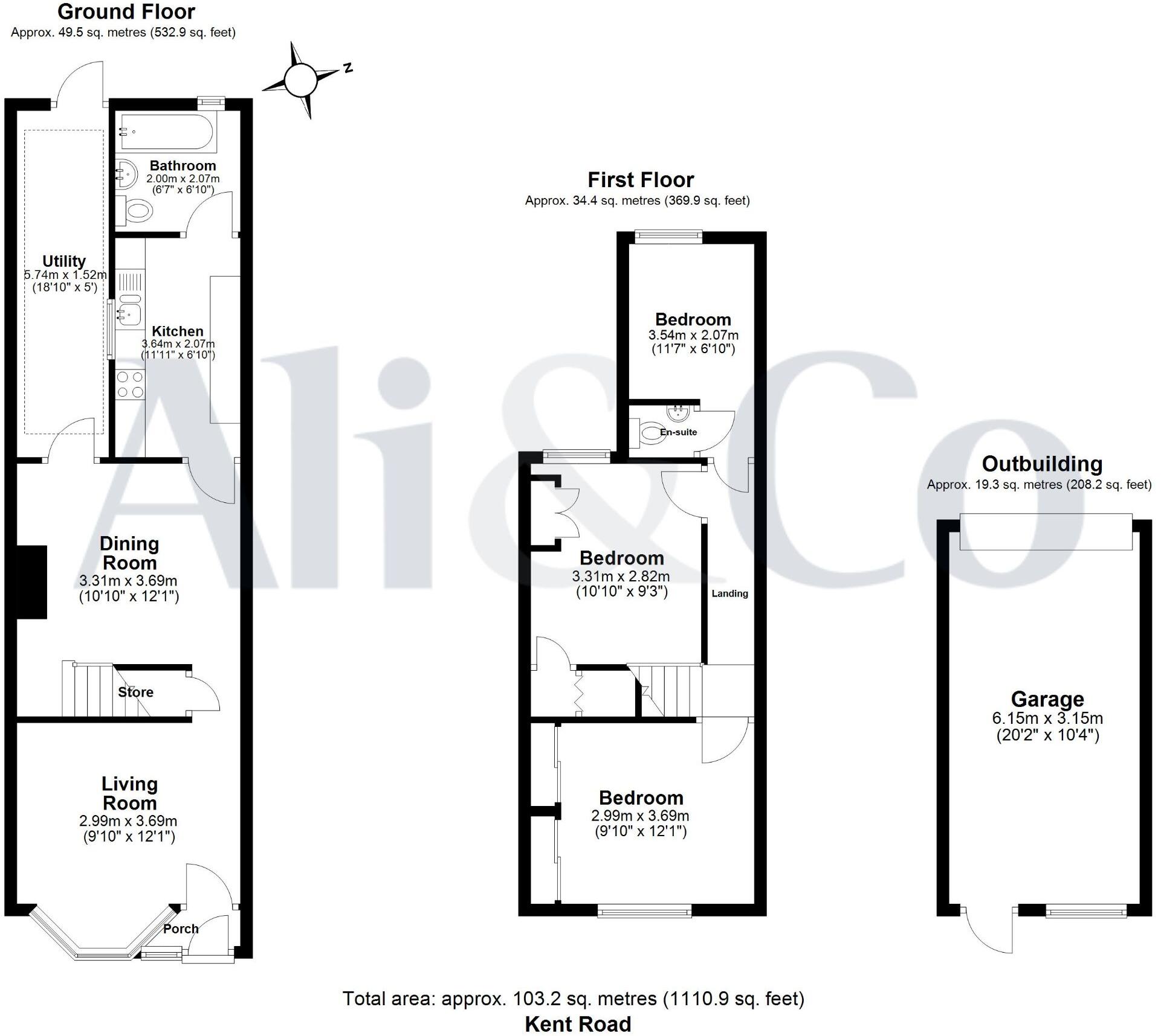 Kent Road, Grays floorplan