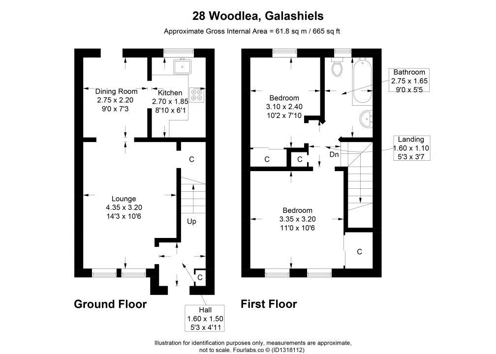 28 Woodlea, Galashiels, TD1 1QW floorplan