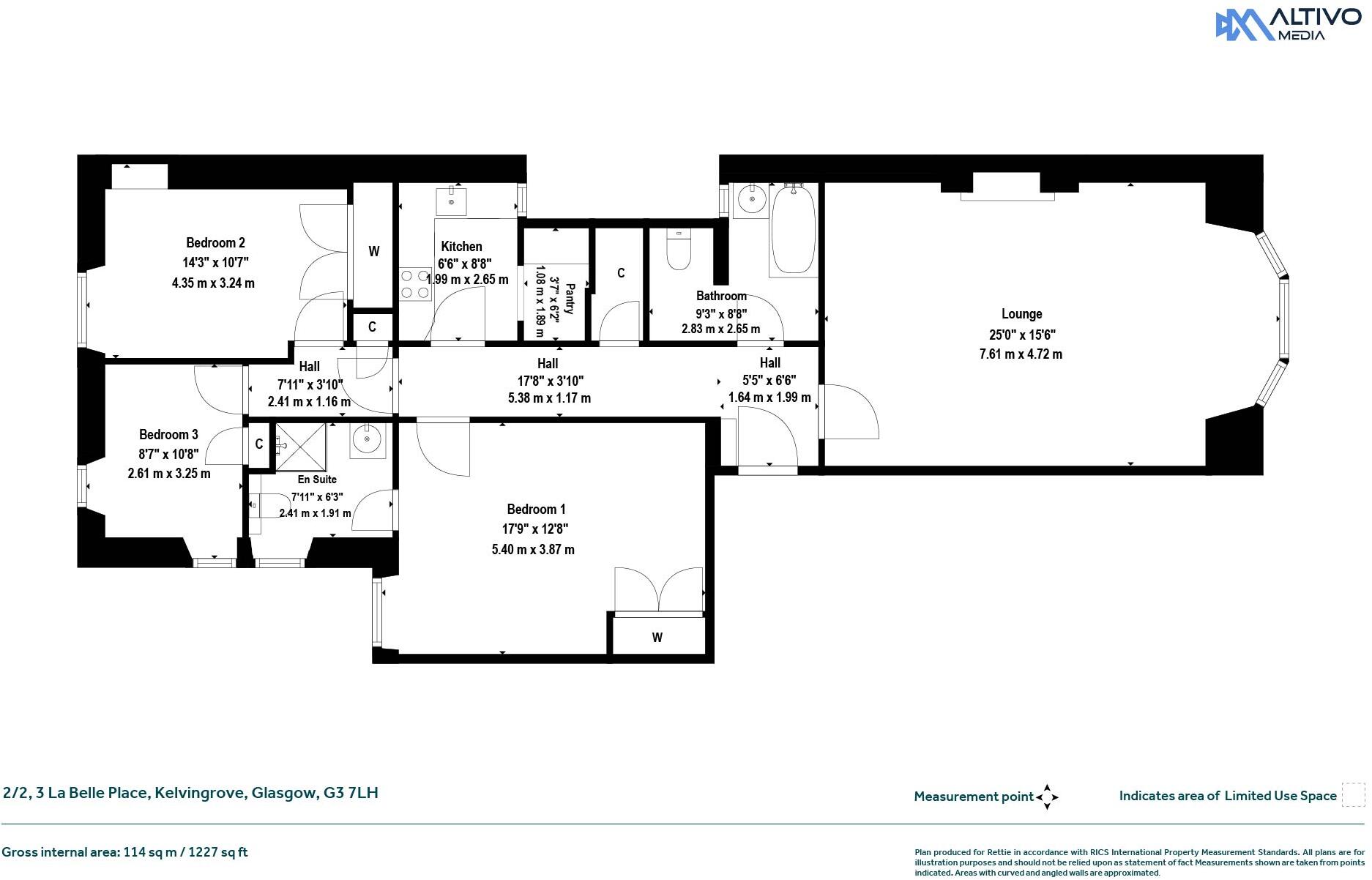 La Belle Place, Kelvingrove, Glasgow floorplan