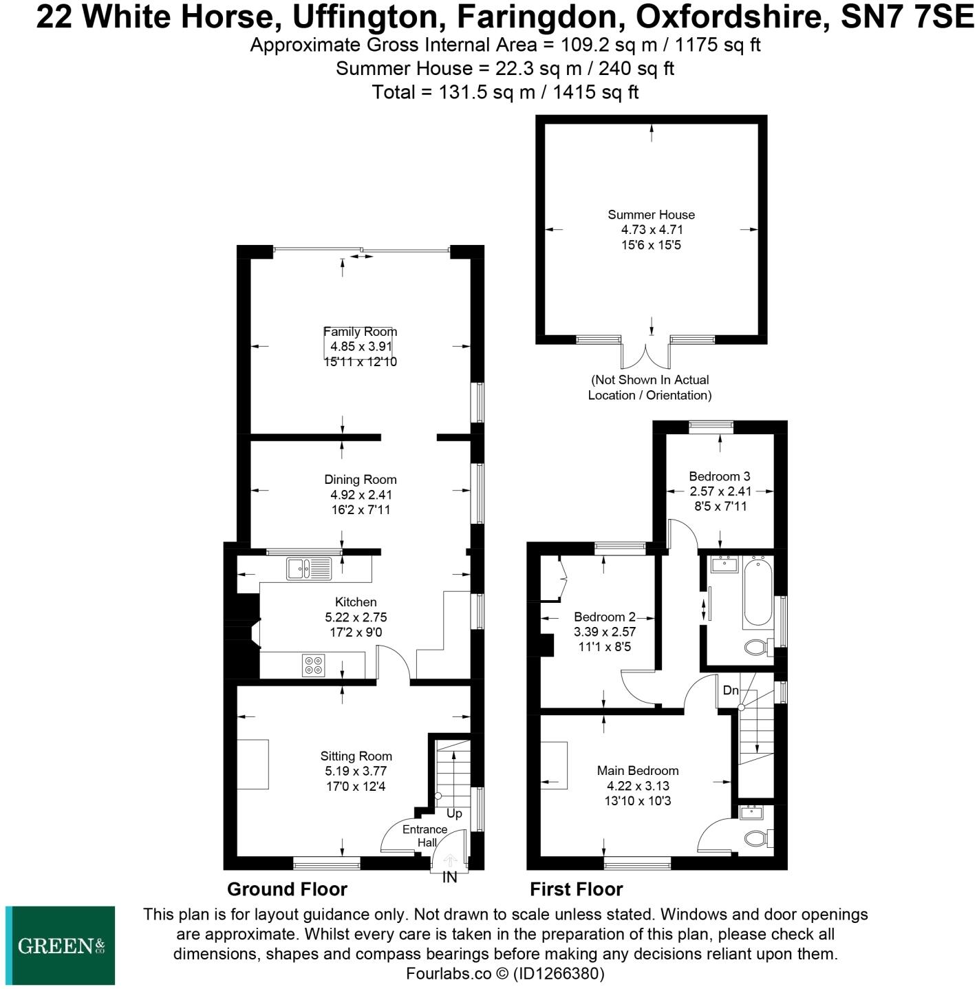 White Horse, Uffington floorplan