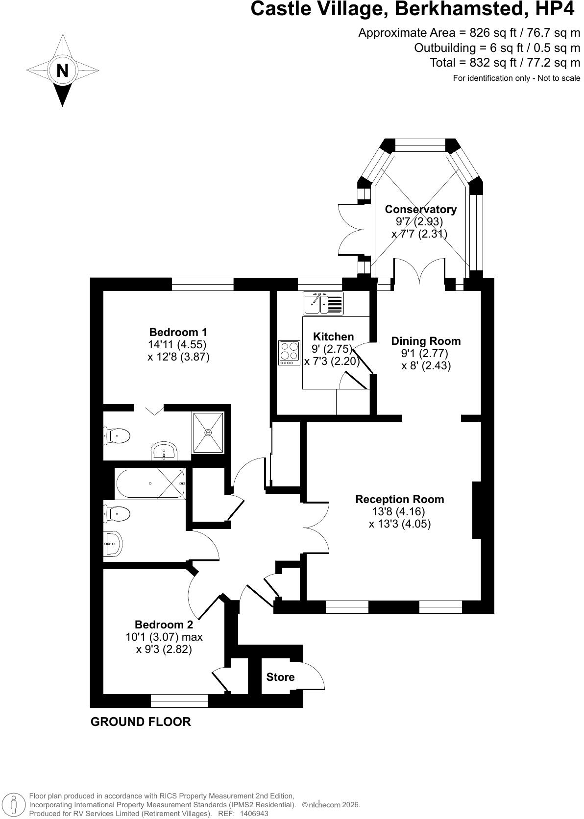Whybrow Gardens, Castle Village, Berkhamsted, Hertfordshire, HP4 floorplan