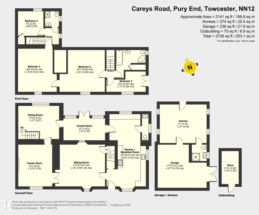 Careys Road, Pury End, Towcester, Northamptonshire, NN12 floorplan