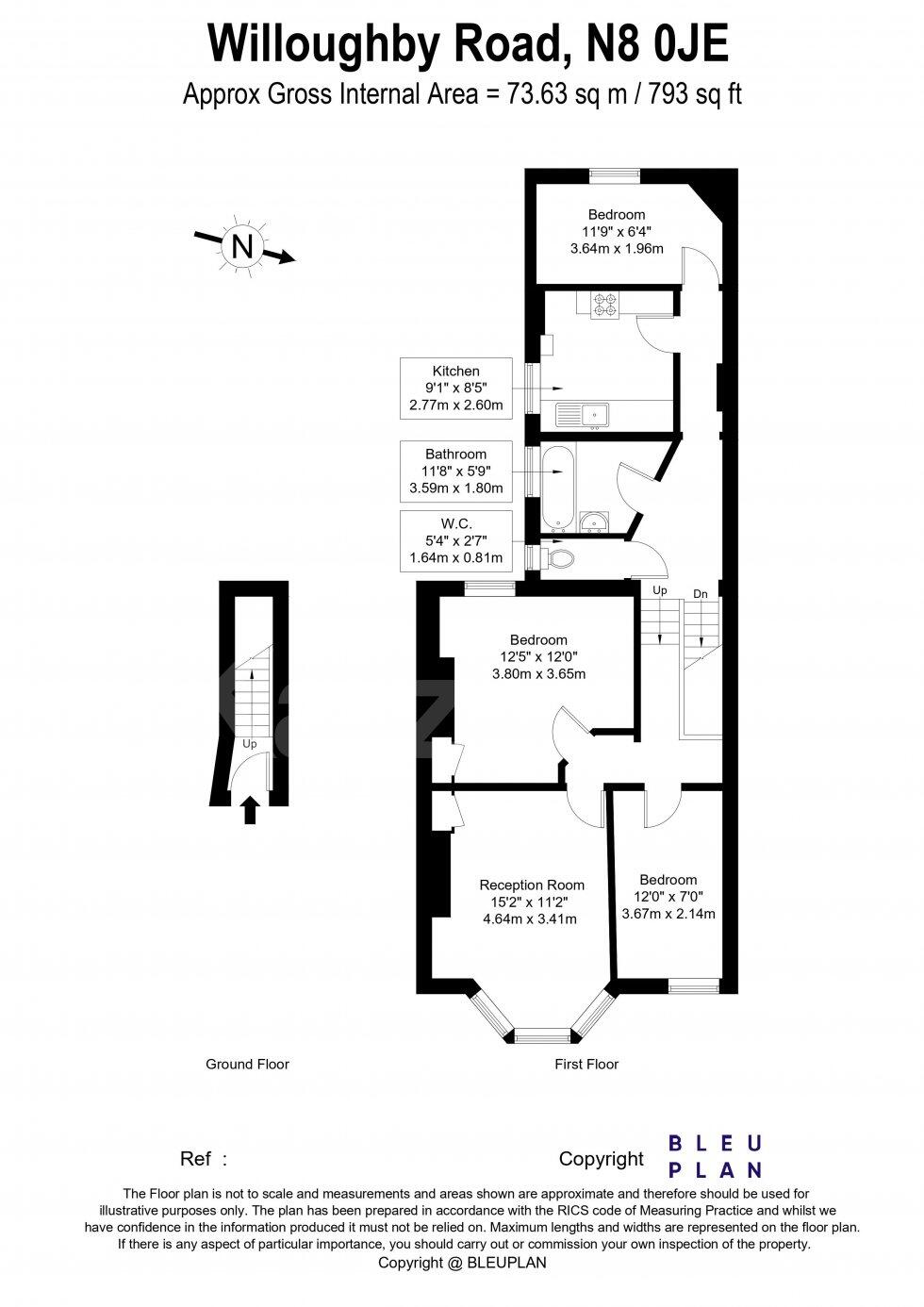 Willoughby Road, Turnpike Lane  N8  floorplan