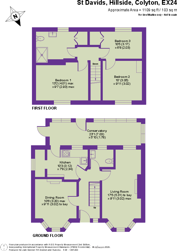 Hillside, Colyton. Devon floorplan