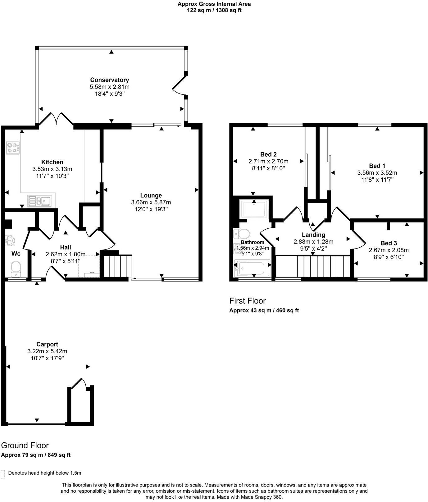 Deneway Mews, Heaton Norris SK4 2JA floorplan