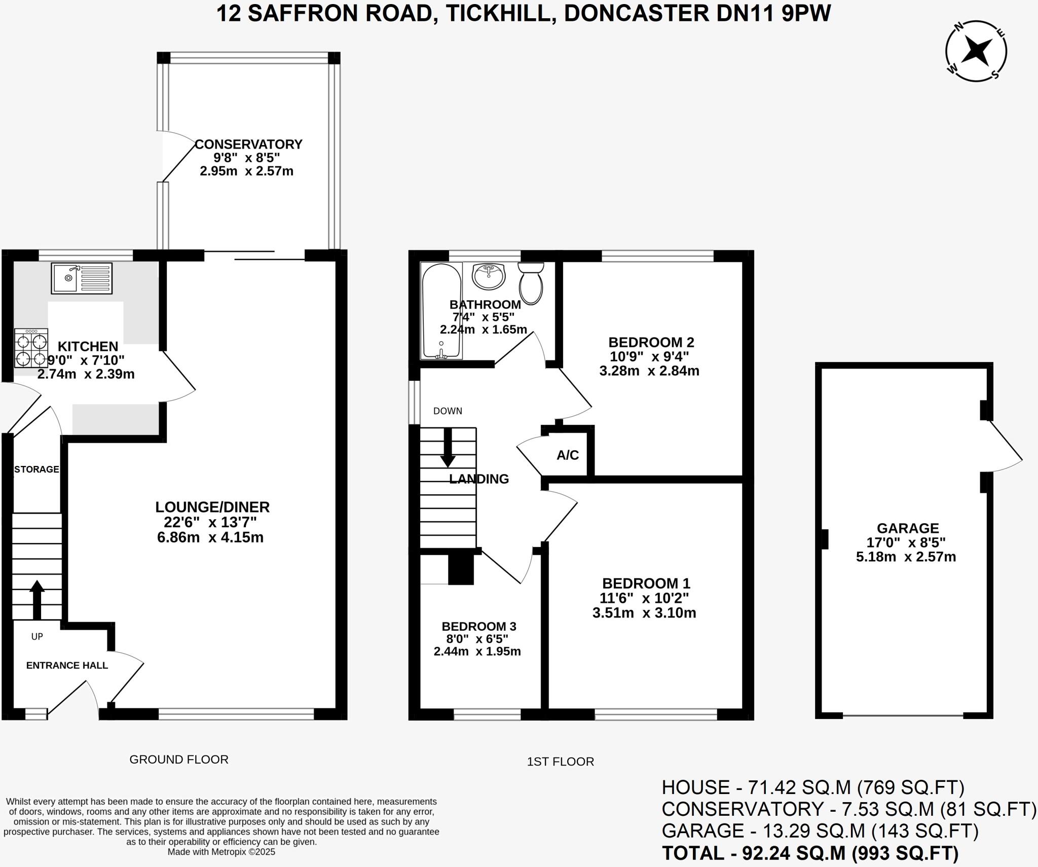 Saffron Road, Tickhill, Doncaster floorplan