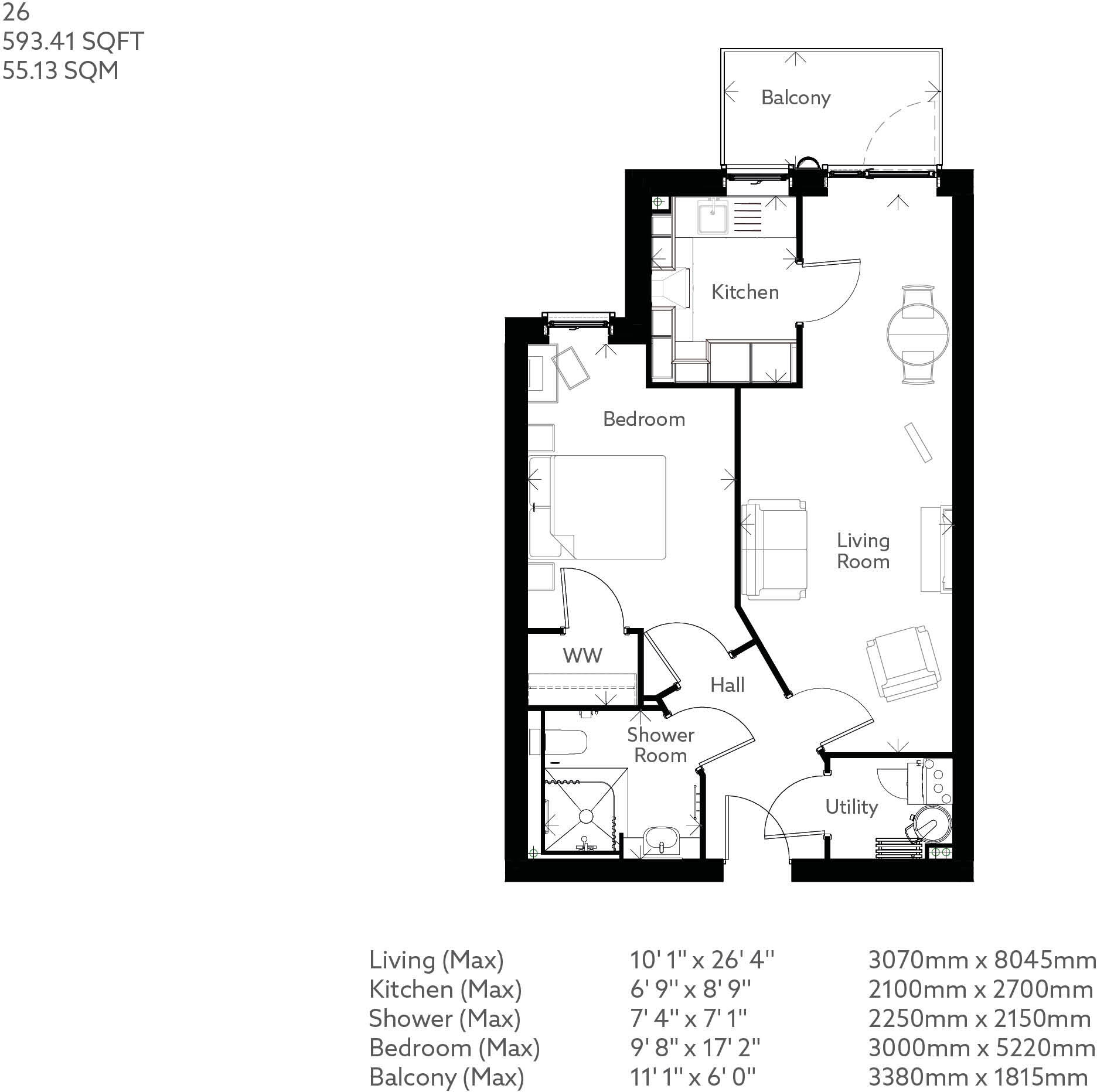 Flats 1 - 66, 
1 BANISTER ROAD,
Southampton,
SO15 floorplan