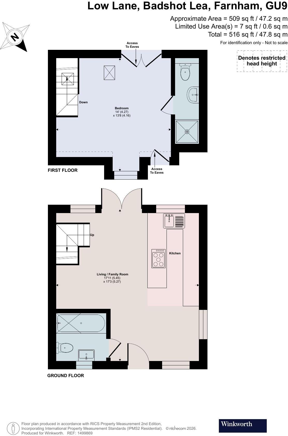 Low Lane, Badshot Lea, Farnham, GU9 floorplan