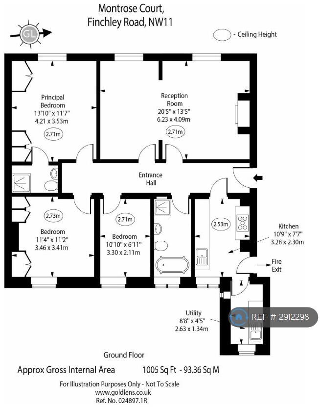Montrose Court, London, NW11 floorplan