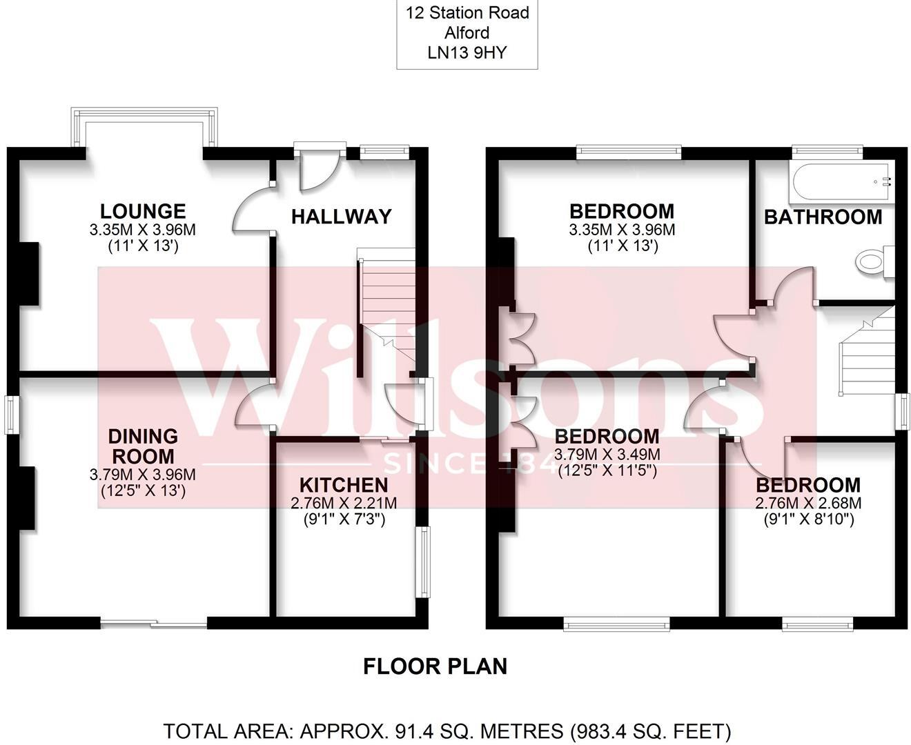 Station Road, Alford, Lincs floorplan