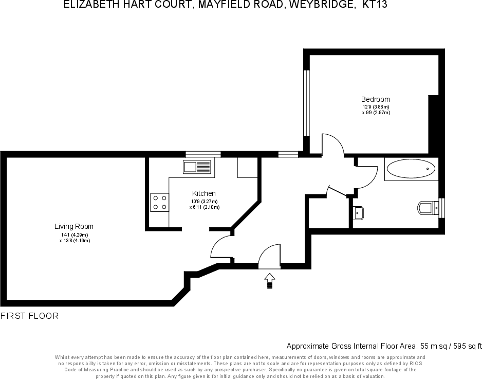 Elizabeth Hart Court, Weybridge floorplan