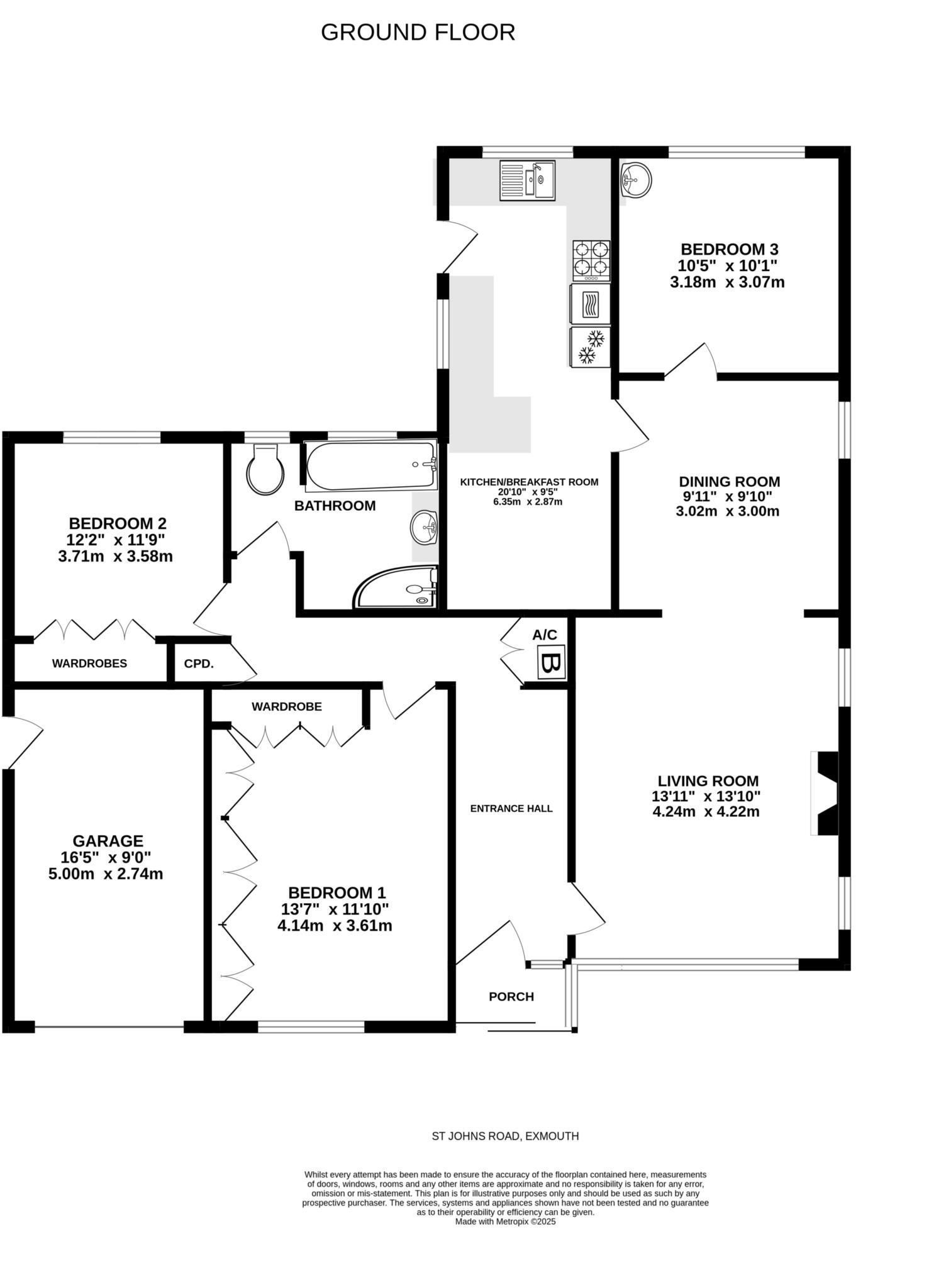 St Johns Road, Exmouth floorplan