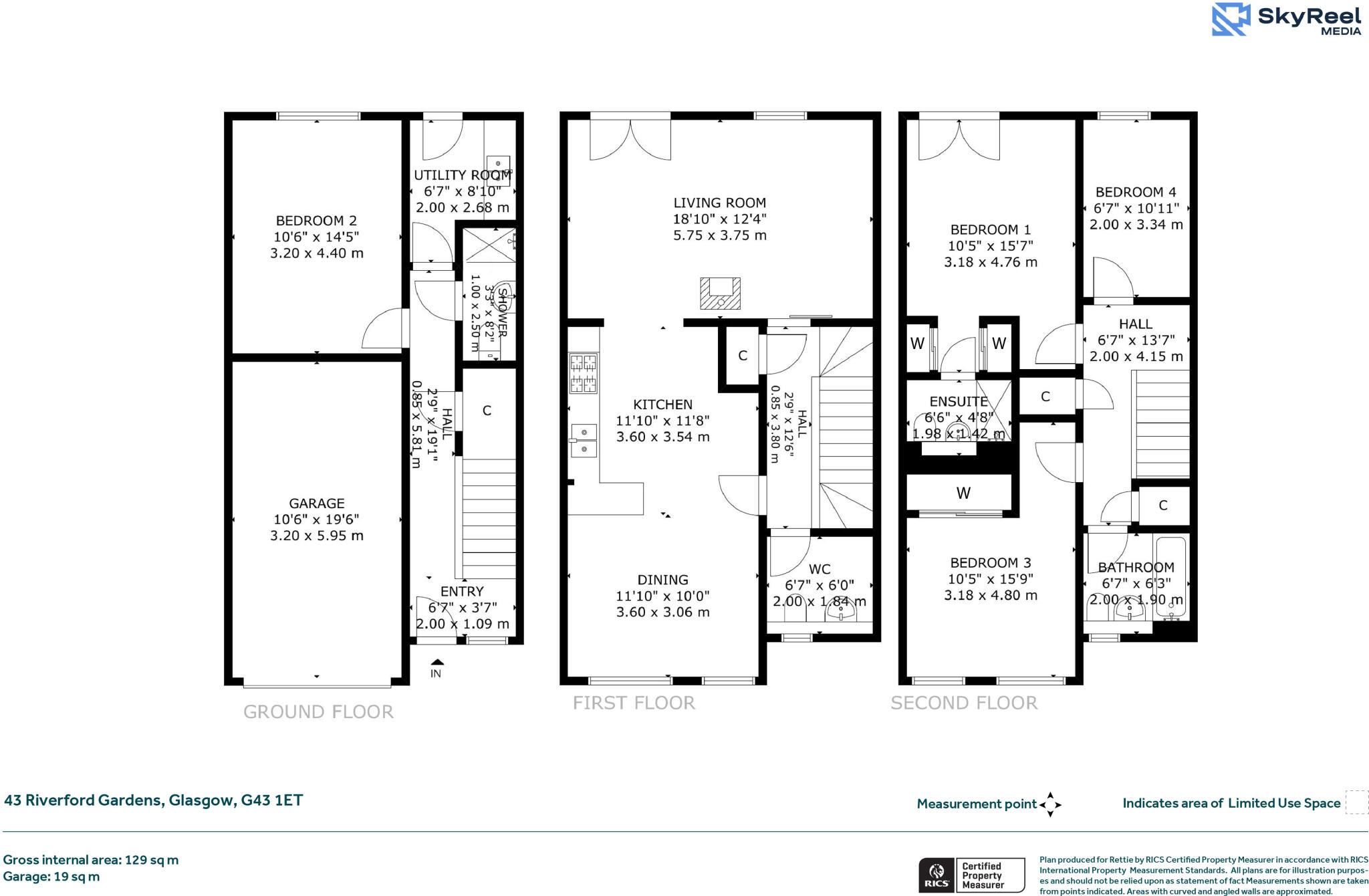 Riverford Gardens, Pollokshaws, Glasgow floorplan