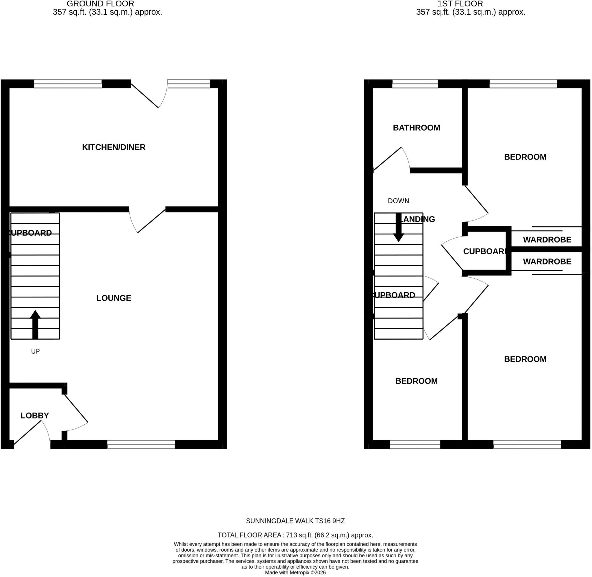 Sunningdale Walk, Eaglescliffe  floorplan