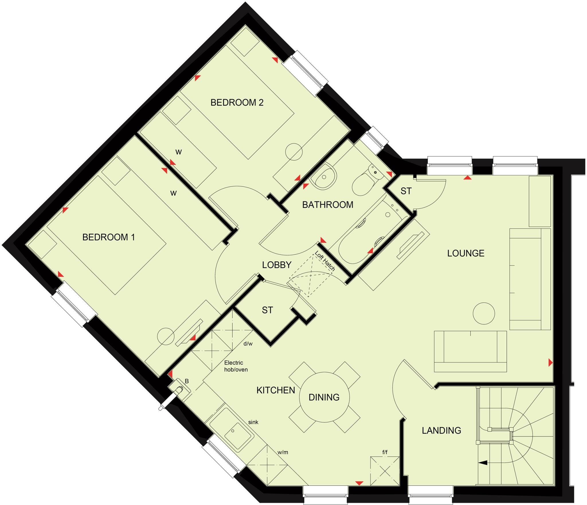 Laxford Lane, New Lubbesthorpe, Leicester, Leicestershire, LE19 4DE floorplan