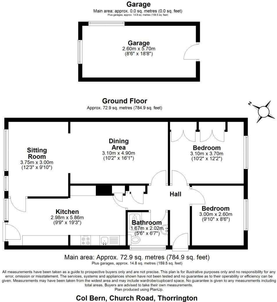 Church Road, Thorrington floorplan