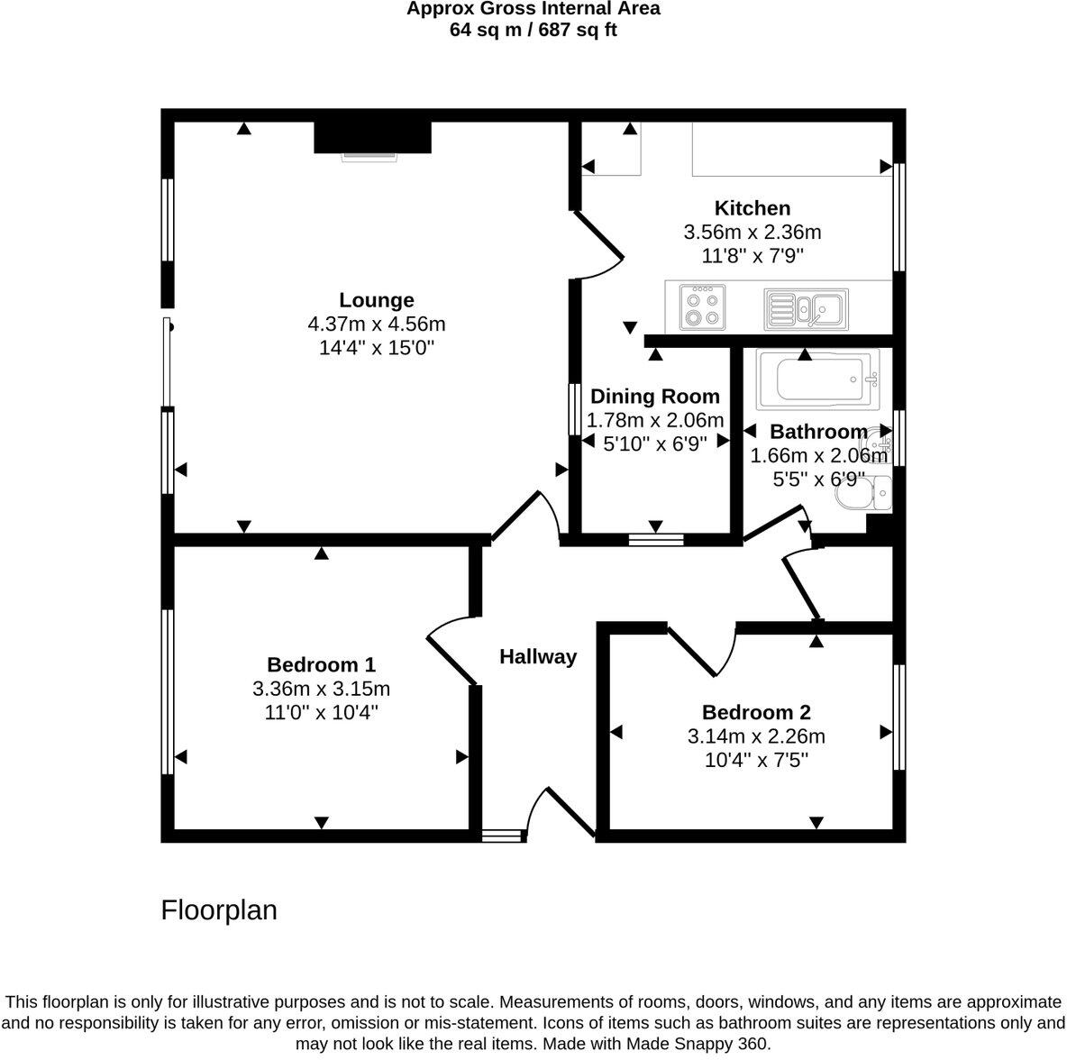 Vernon Court, Stainton floorplan