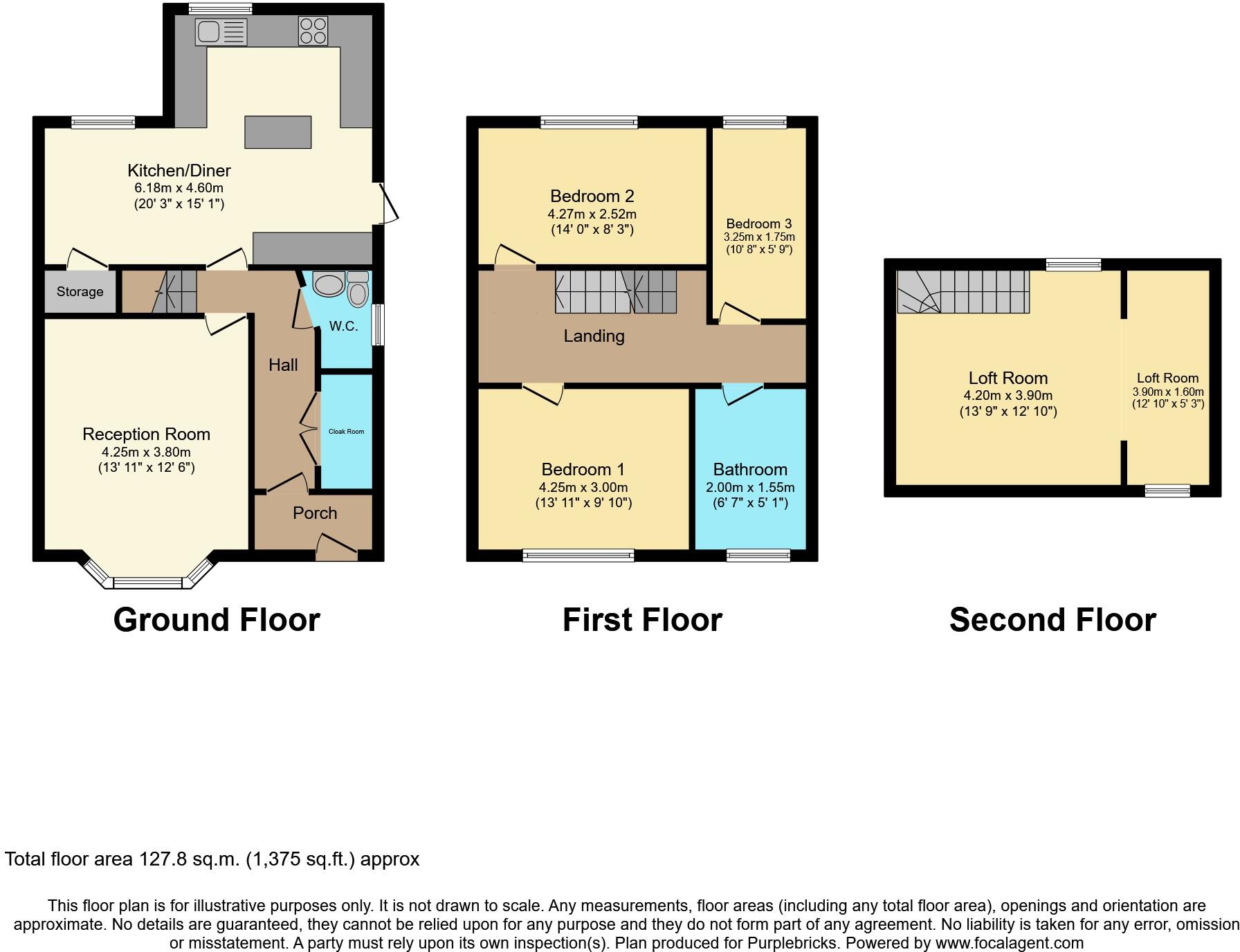 Cornwall Avenue, Over Hulton, Bolton, BL5 floorplan