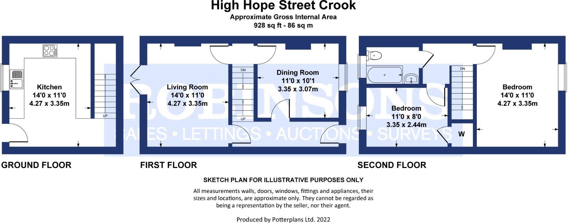 High Hope Street, Crook floorplan