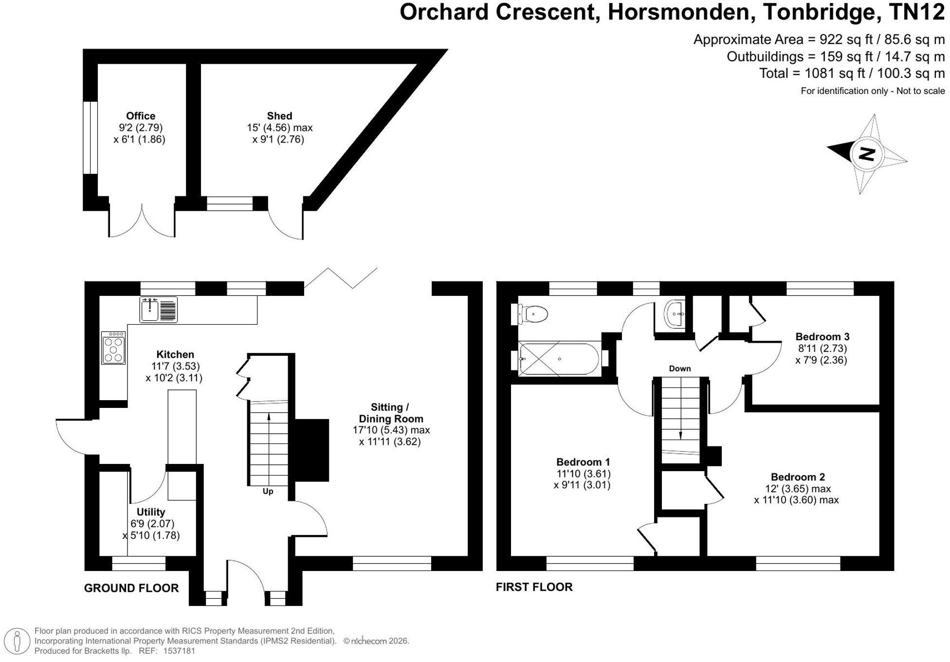 Orchard Crescent, Horsmonden, TN12 floorplan