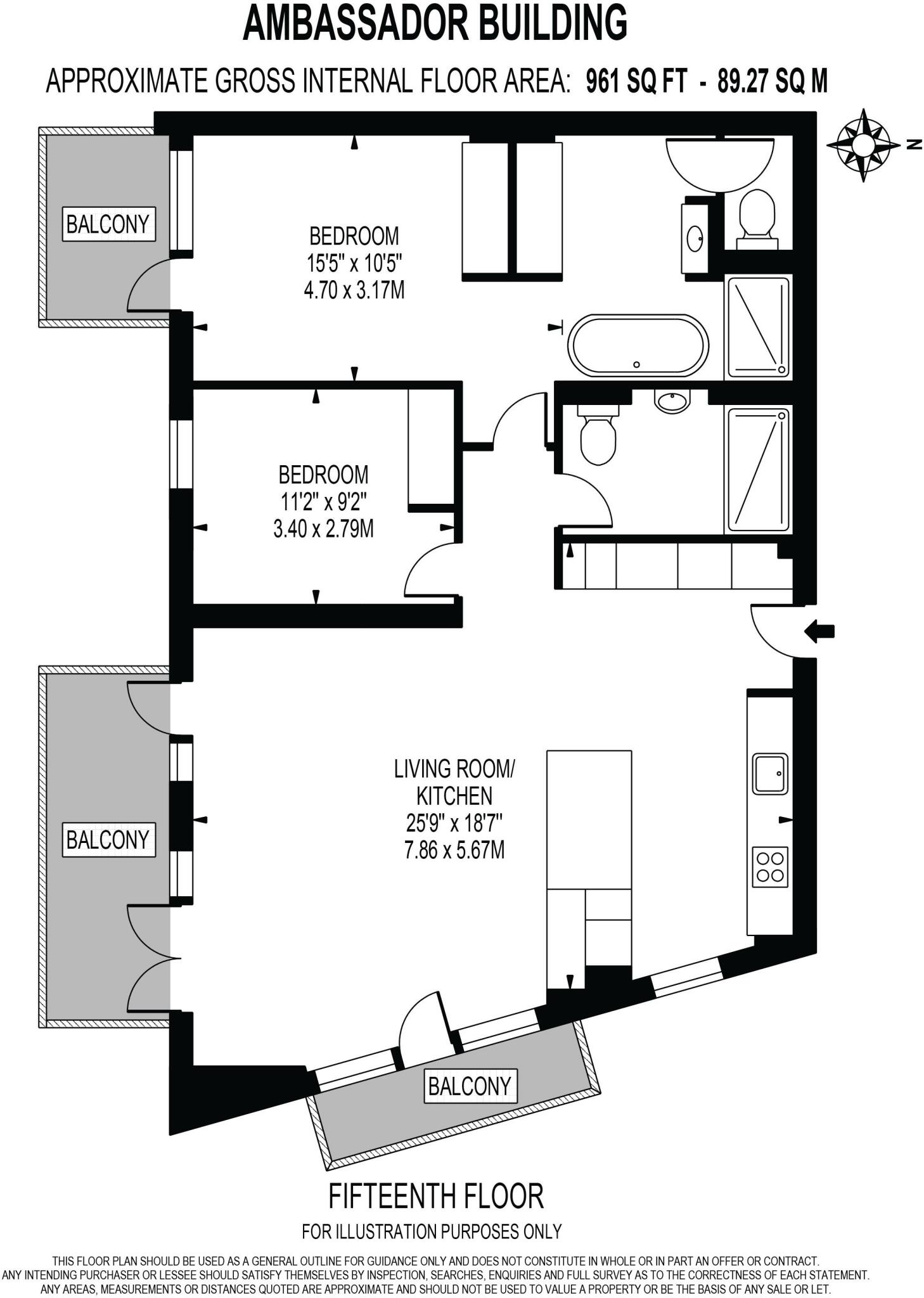 Ambassador Building, Embassy Gardens, London, SW11 floorplan