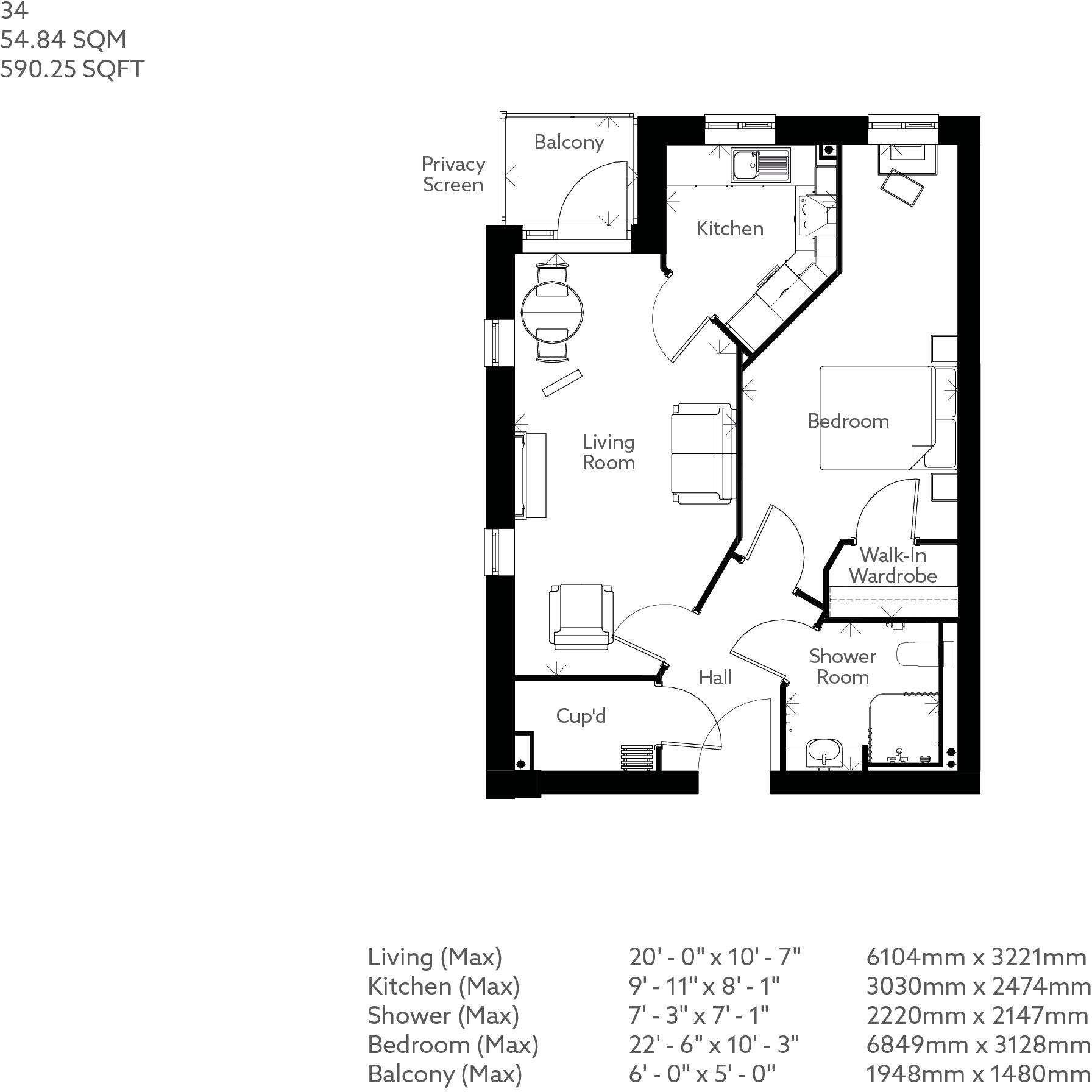1-59 Merchant Avenue,
Exmouth,
Devon,
EX8 2GG floorplan