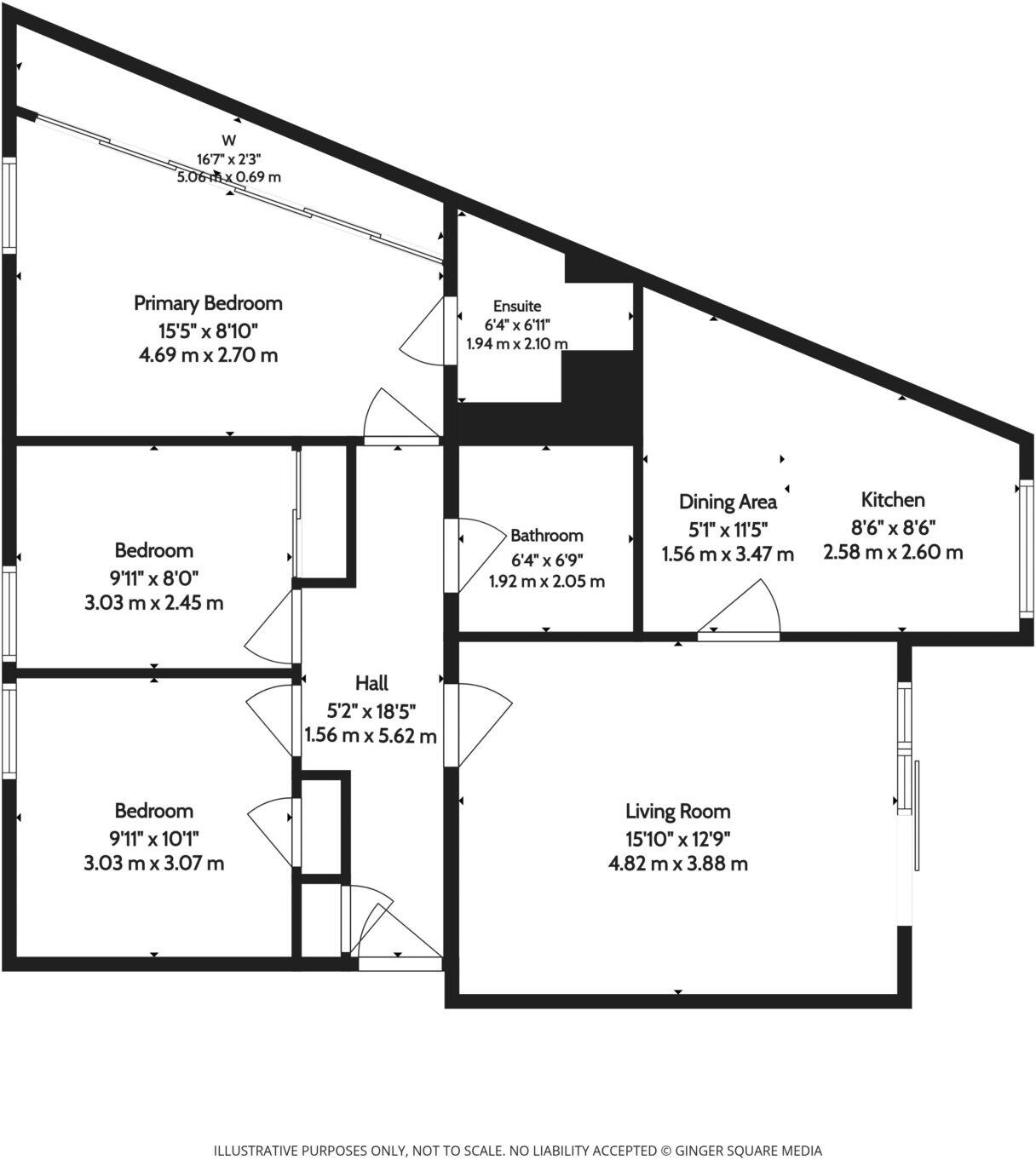 Flat F, 18, Main Street, Largs, KA30 8AB floorplan