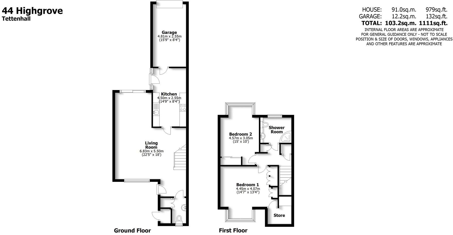 44 Highgrove, Tettenhall, Wolverhampton, WV6 8LQ floorplan