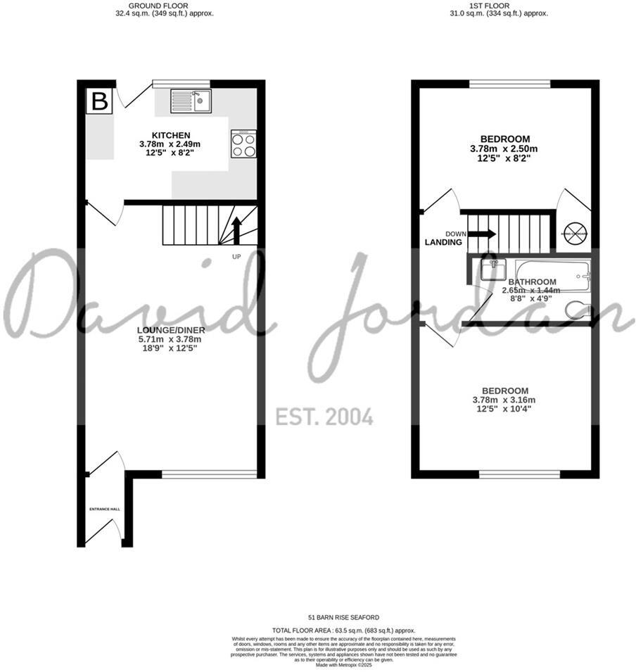 Barn Rise, Seaford floorplan