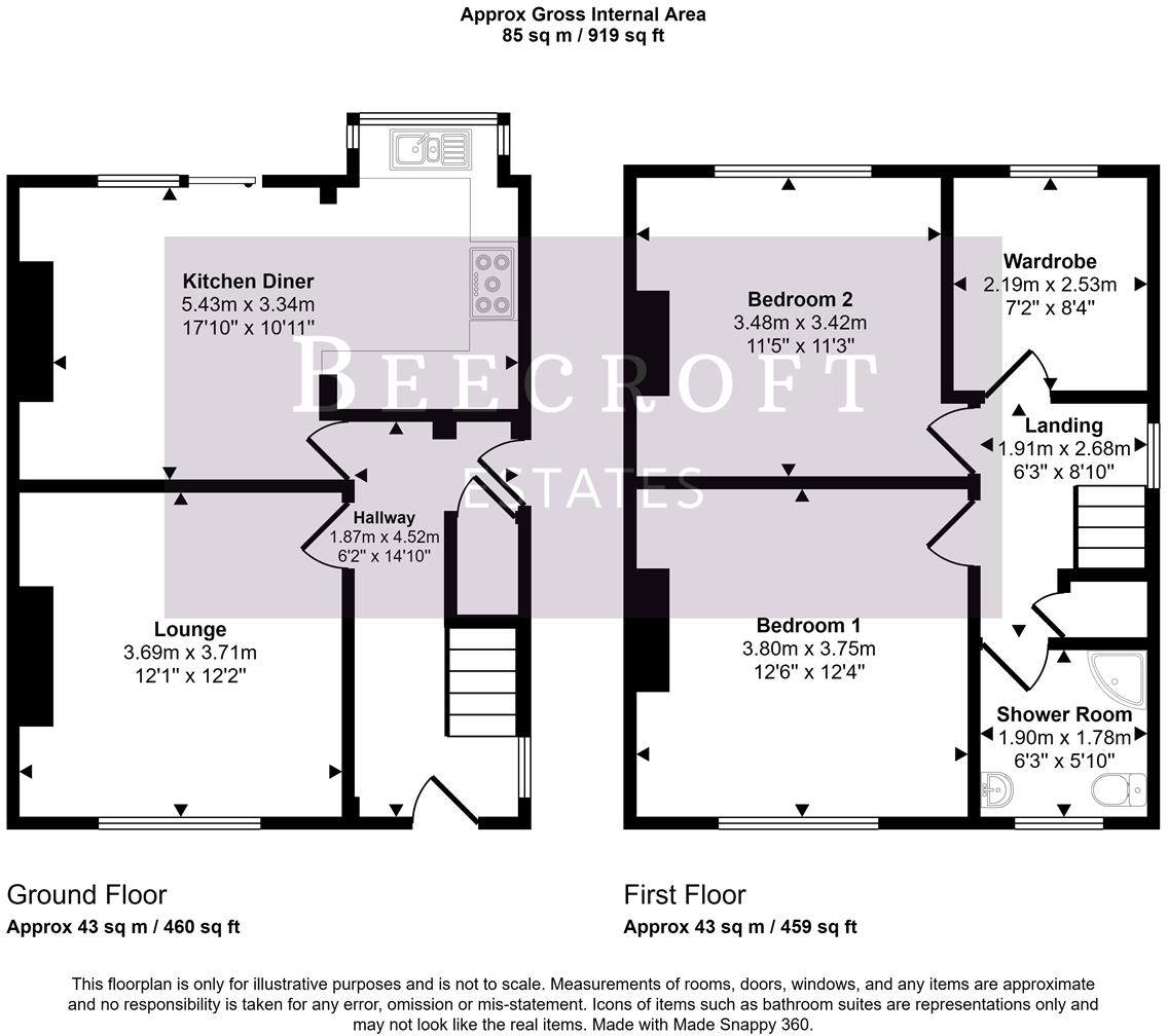 Pickhills Avenue, Goldthorpe, Rotherham floorplan