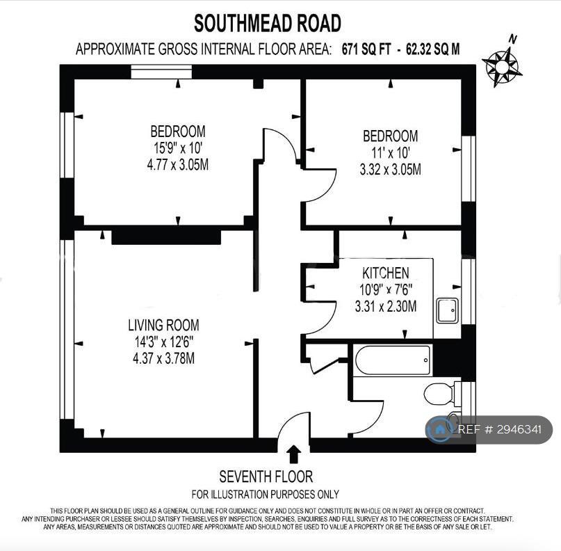 Southmead Road, London, SW19 floorplan