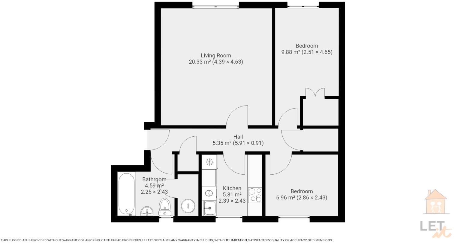 Caledonia Court, Paisley, PA3 floorplan
