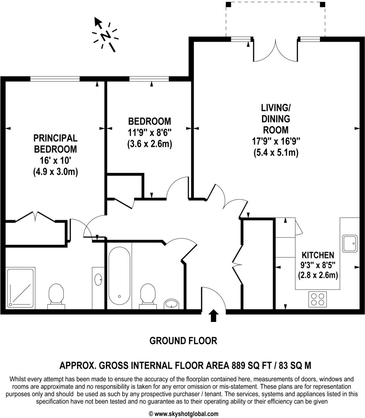 Keble Court, Fleet floorplan