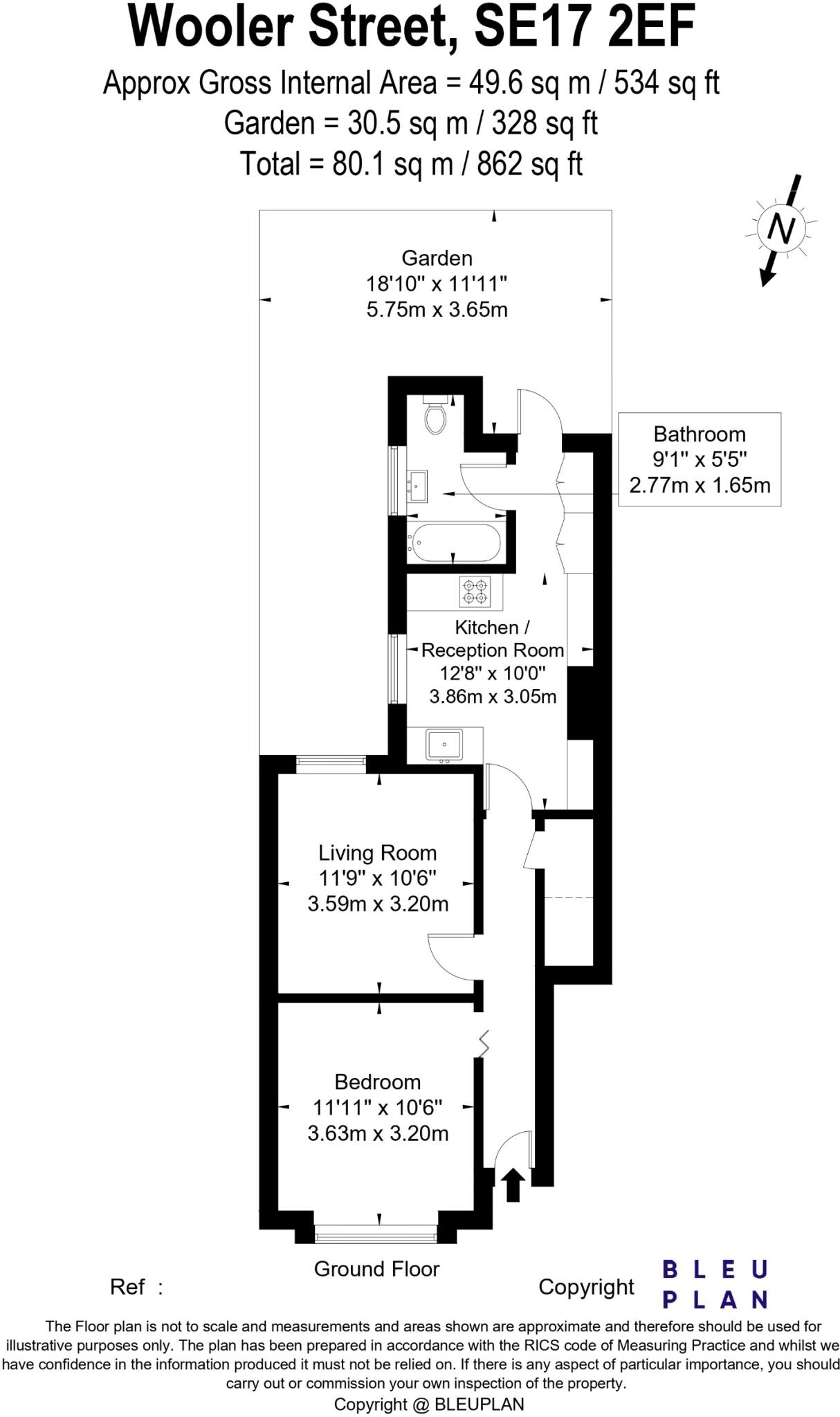 Wooler Street, London, SE17 floorplan
