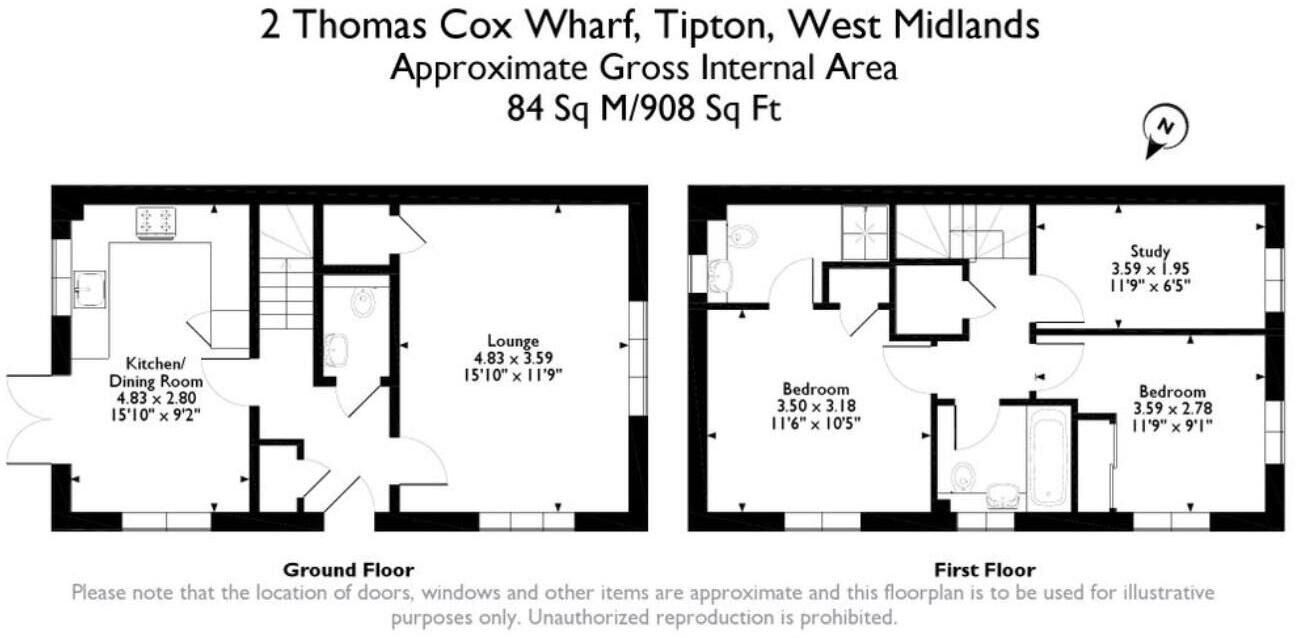 Thomas Cox Wharf, TIPTON, DY4 7EP floorplan