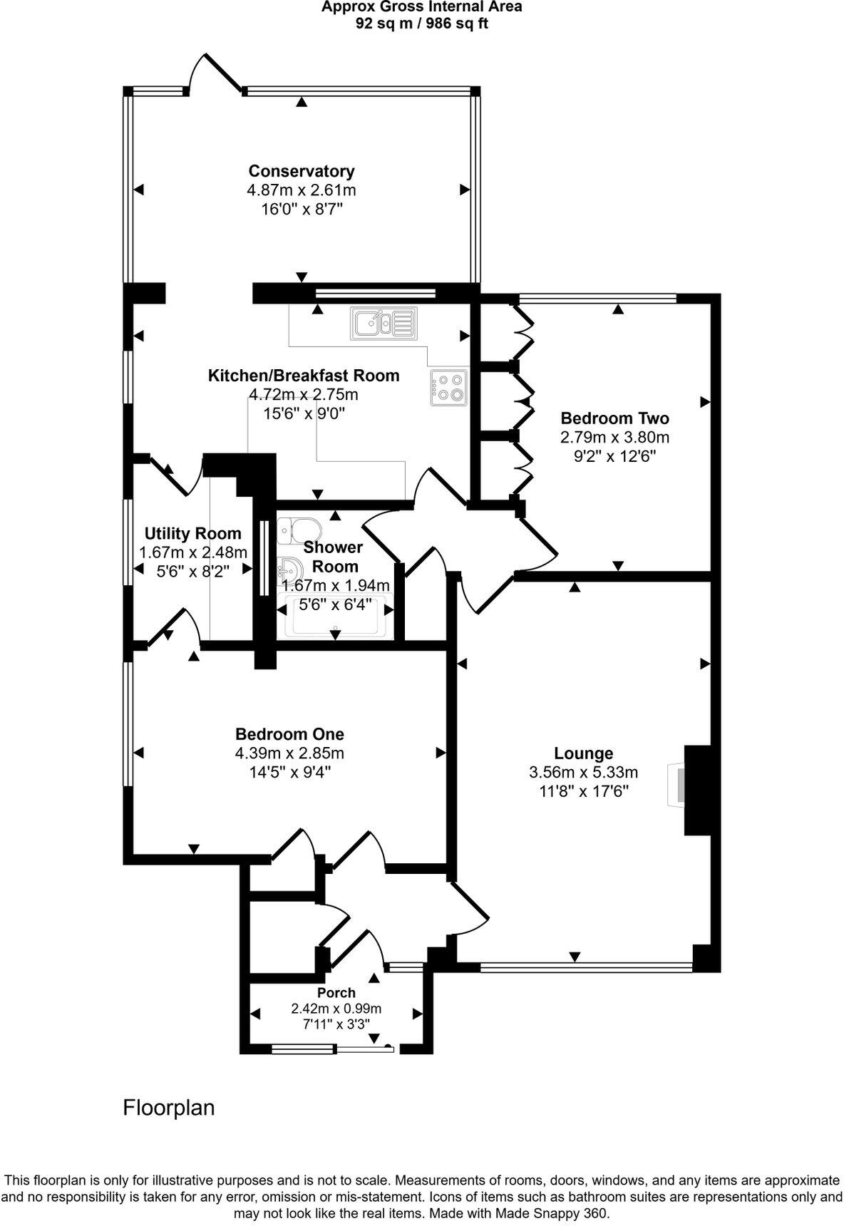 Llys Madoc, Towyn, Abergele, LL22 9NL floorplan