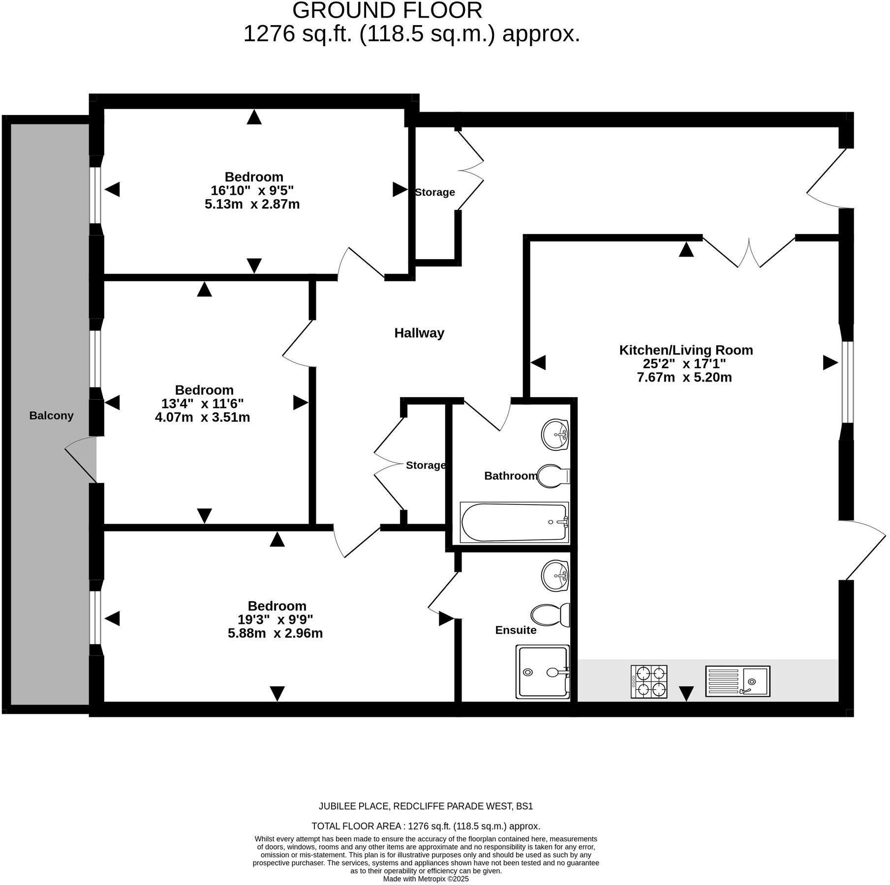 Jubilee Place, Redcliffe, Bristol, BS1 floorplan