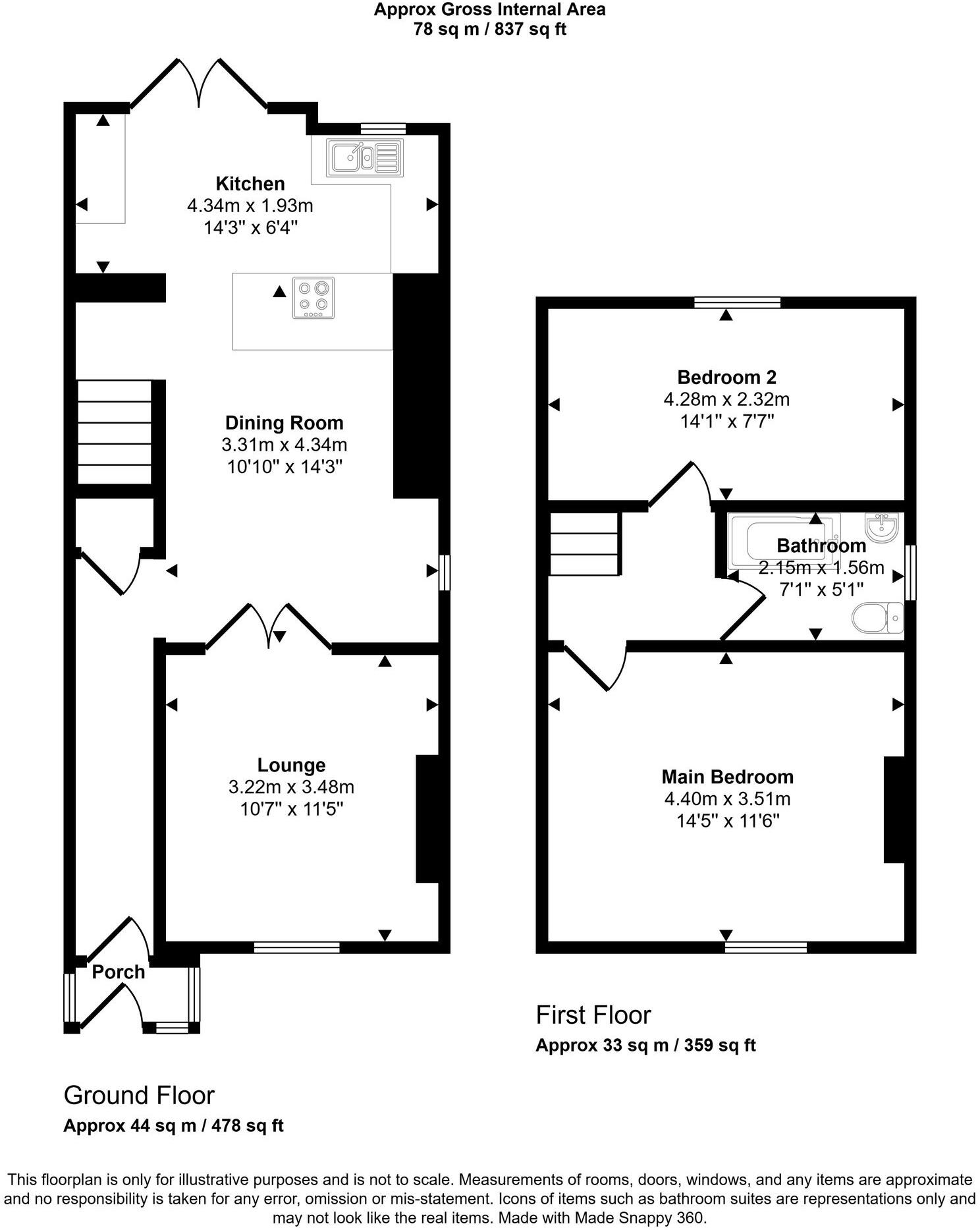 Pimbo Lane, Upholland, WN8 floorplan