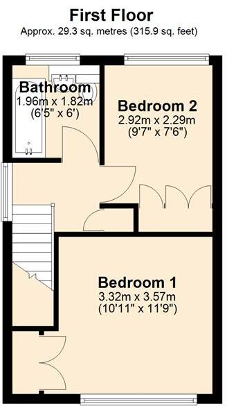 Pine Drive, Syston, Leicestershire. LE7 2PZ floorplan